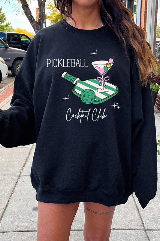 Pickleball Cocktail Club Graphic Sweatshirt