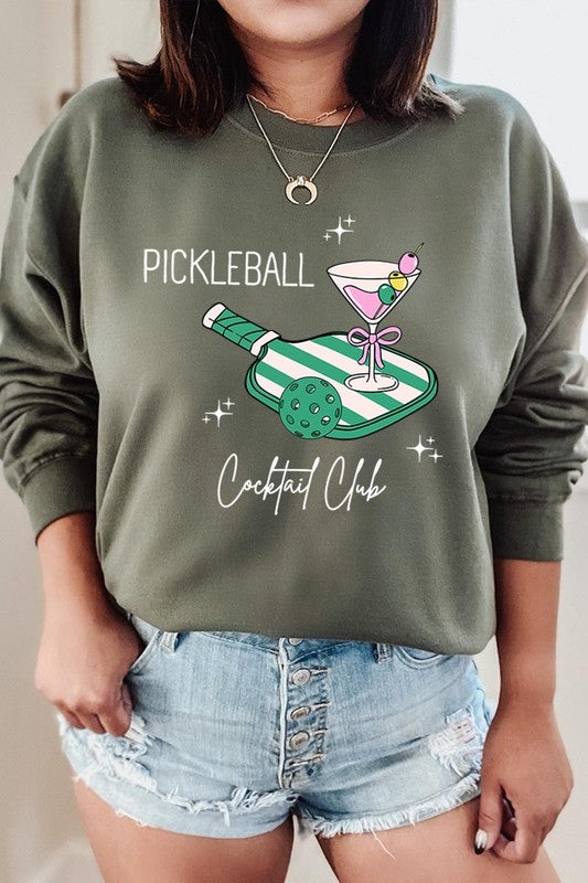 Pickleball Cocktail Club Graphic Sweatshirt