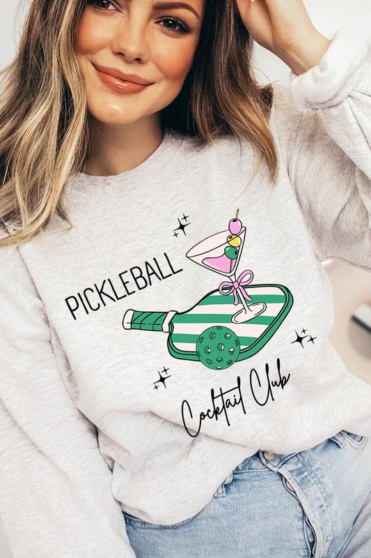 Pickleball Cocktail Club Graphic Sweatshirt