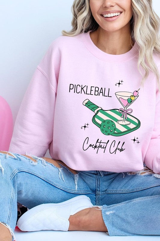 Pickleball Cocktail Club Graphic Sweatshirt