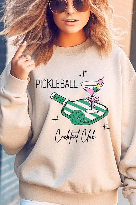 Pickleball Cocktail Club Graphic Sweatshirt