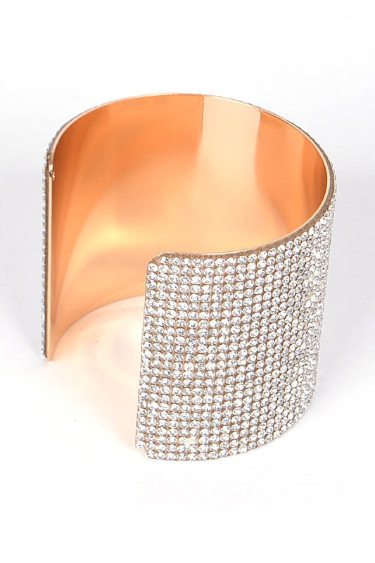 Rhinestone Pave Open Cuff