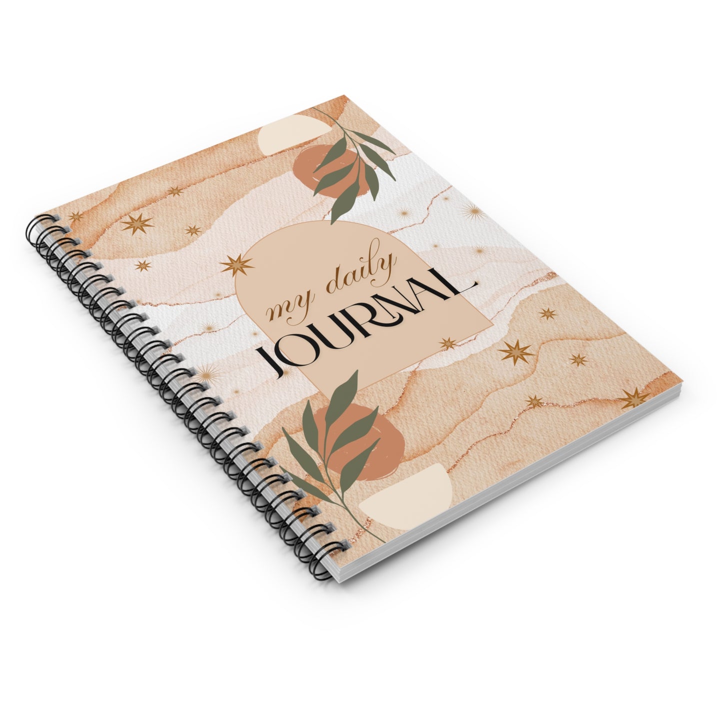 Boho Celestial Journal — Spiral Ruled Notebook