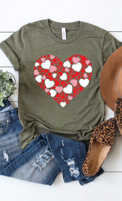 Multiple Heart Graphic Tee