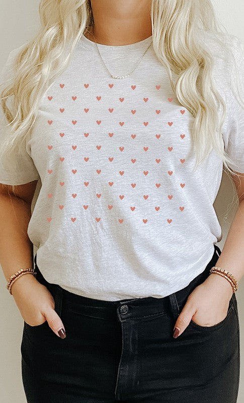 Polkadot Heart Grid Graphic Tee