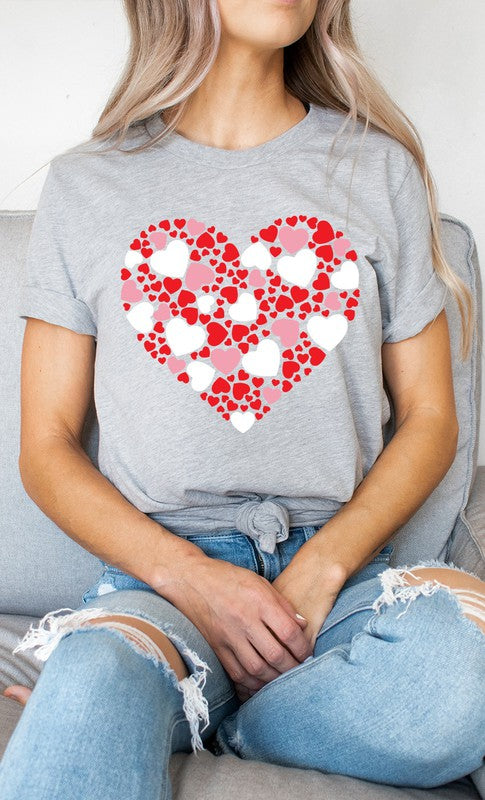 Multiple Heart Pattern in Heart PLUS Graphic Tee