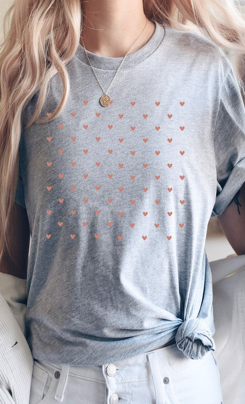 Polkadot Heart Grid Graphic Tee