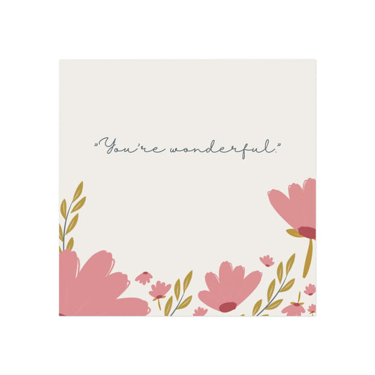 You’re Wonderful Magnet — Floral Affirmation Decor