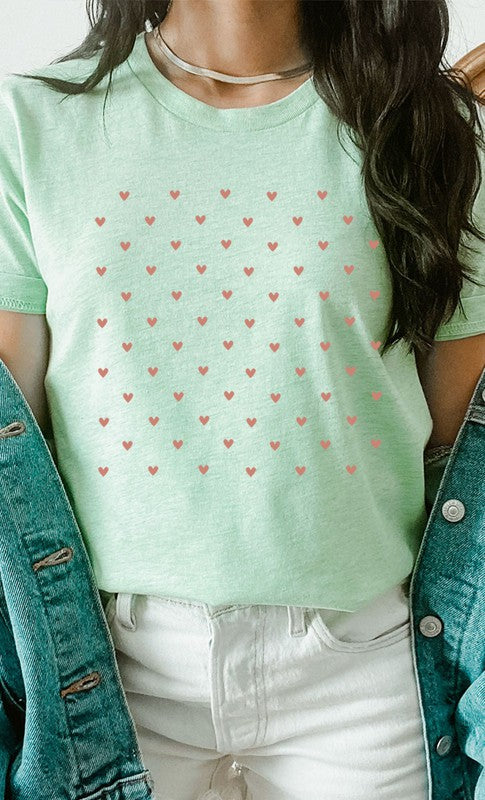 Polkadot Heart Grid PLUS SIZE Graphic Tee