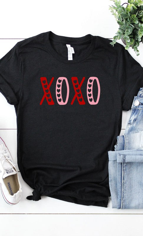 XOXO Hearts Cutout Graphic Tee PLUS