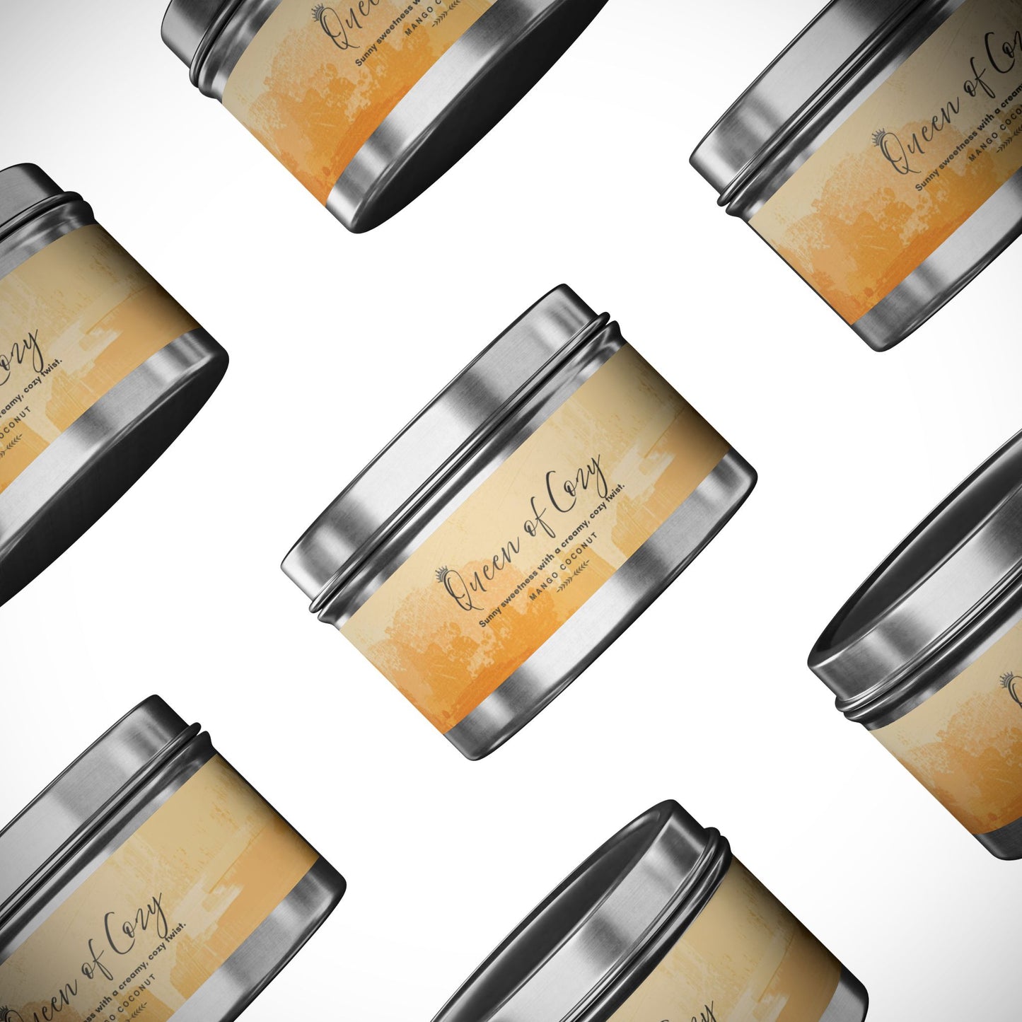 Queen of Cozy Tin Candles | Coconut Mango