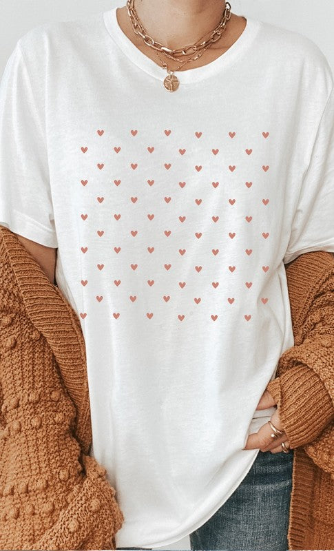 Polkadot Heart Grid Graphic Tee