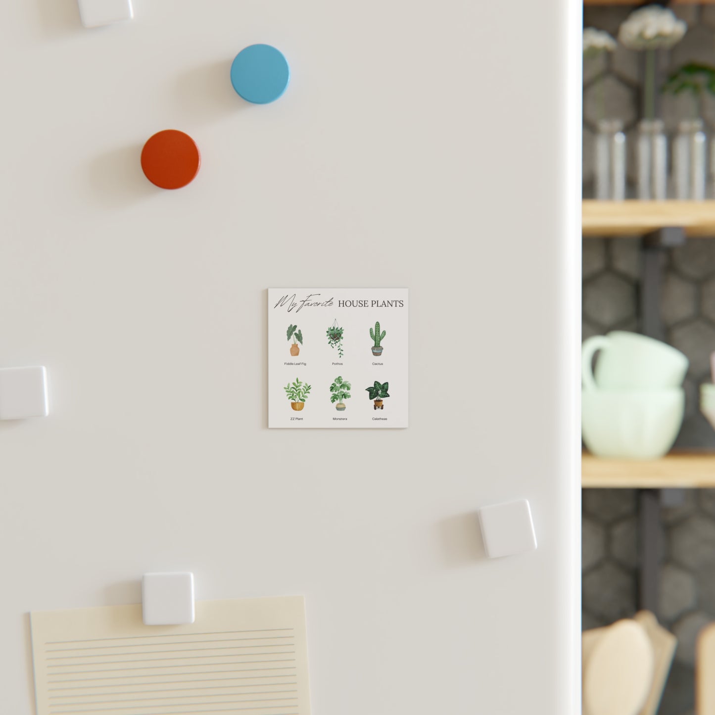 My Favorite House Plants Magnet — Botanical Plant Lover Decor