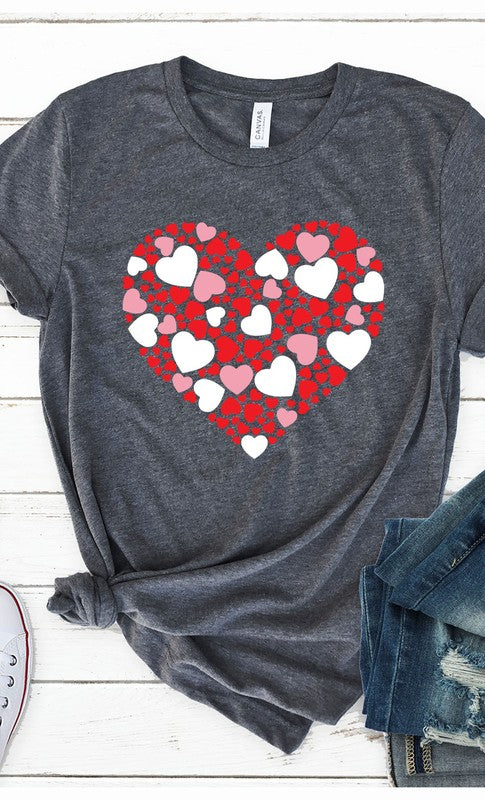 Multiple Heart Graphic Tee