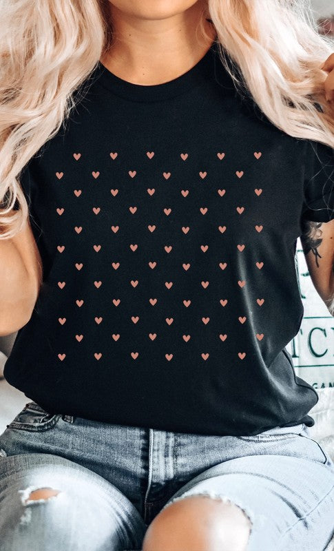 Polkadot Heart Grid Graphic Tee