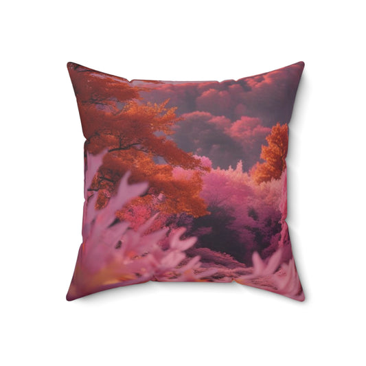 Vibrant Fall Square Throw Pillow
