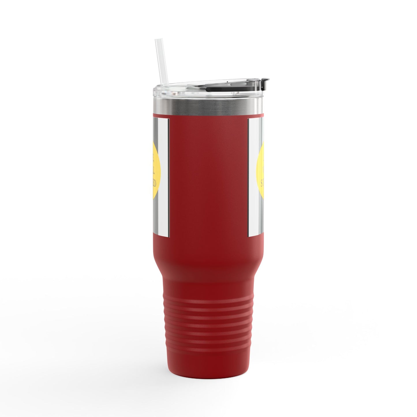 Life, Well Styled – Chic Stripe Insulated Travel Tumbler with Handle