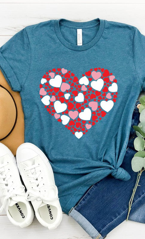 Multiple Heart Graphic Tee