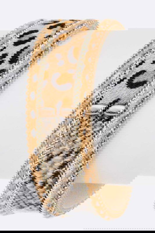 Animal Print Magnetic Leather Cuff -  - The Queens Hanger Boutique -