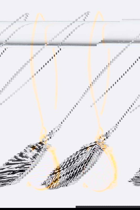 Animal Printed Teardrop  Earrings -  - The Queens Hanger Boutique -