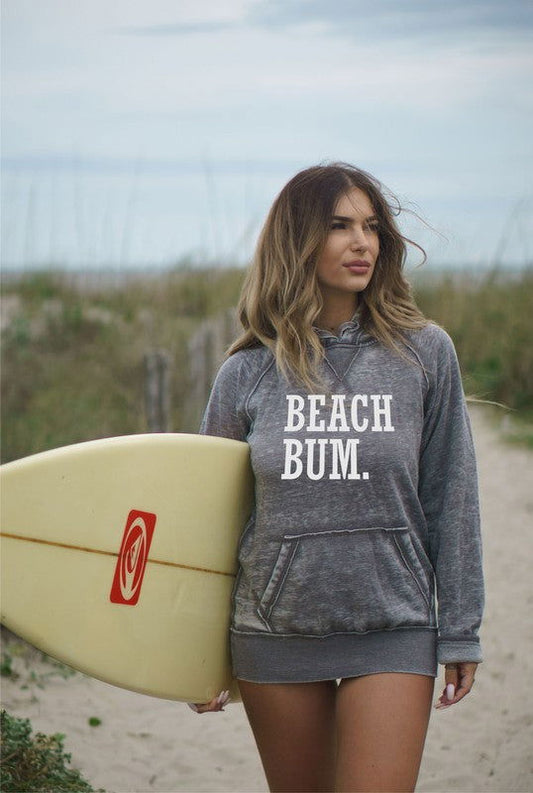 Beach Bum Graphic Vintage Hoodie S-XL - The Queens Hanger Boutique