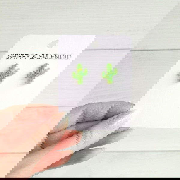 Cactus Studs -  - The Queens Hanger Boutique -