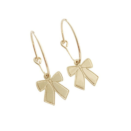 Charm Bow Hoops -  - The Queens Hanger Boutique -