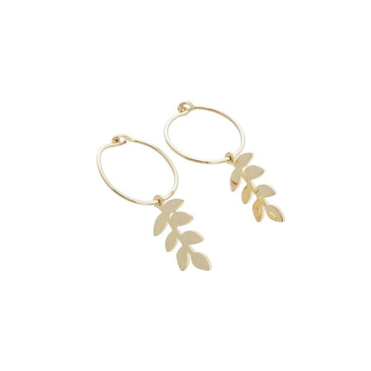 Charm Fern Hoops -  - The Queens Hanger Boutique -
