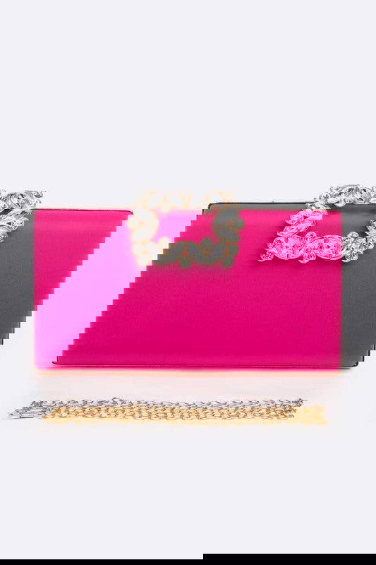 Crystal Buckle Clutch - The Queens Hanger Boutique