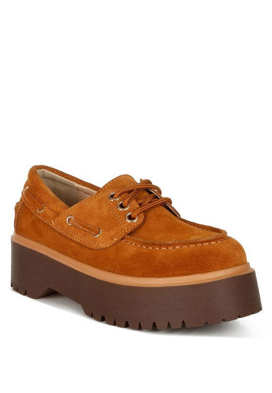 Cuckatoos Chunky Suede Oxford Loafers -  - The Queens Hanger Boutique -