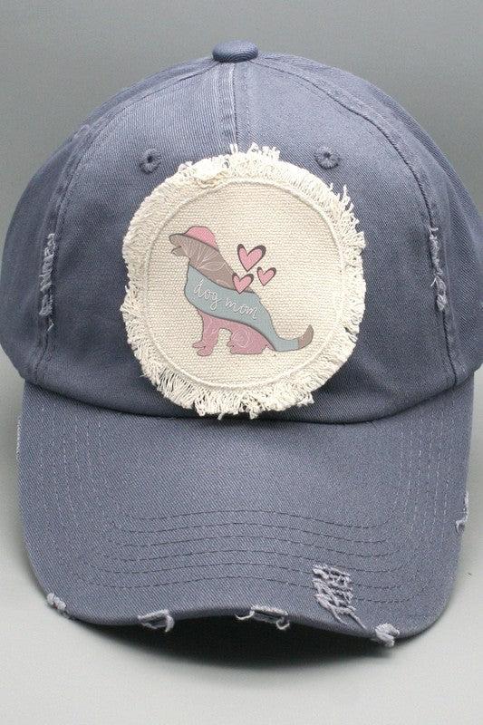 Dog Mom Hearts Patch Hat -  - The Queens Hanger Boutique -
