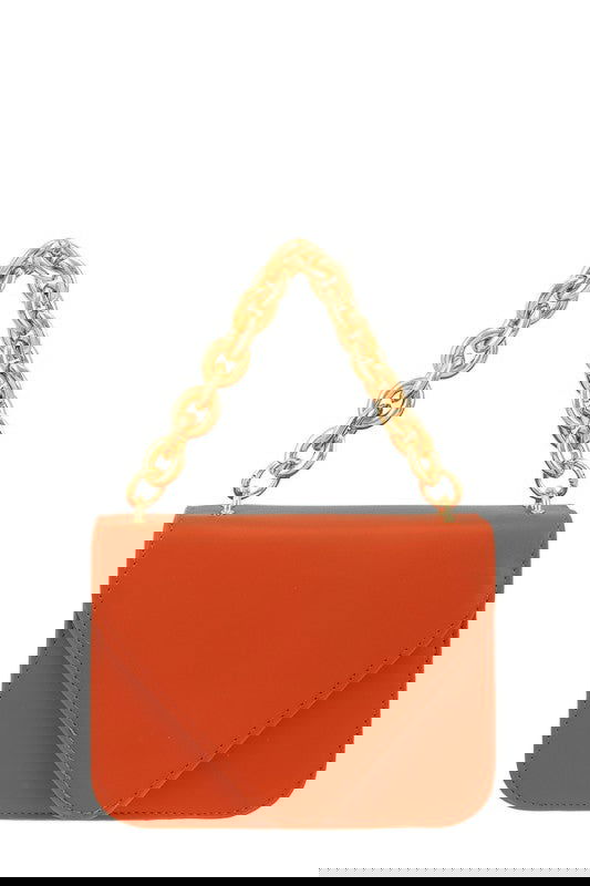 Envelope Style Chain Handle Crossbody Bag -  - The Queens Hanger Boutique -