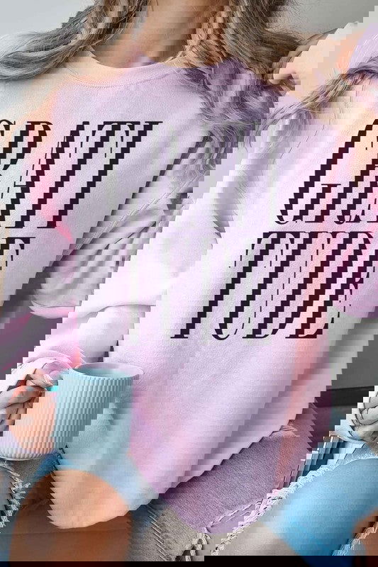 GRATITUDE OVERSIZED Graphic SWEATSHIRT - The Queens Hanger Boutique