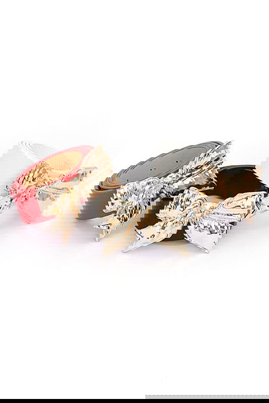 Gold Bow Buckle Fashion Belt -  - The Queens Hanger Boutique -