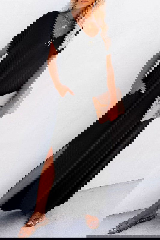 Hidden Pocket Maxi T-shirt Dress -  - The Queens Hanger Boutique -