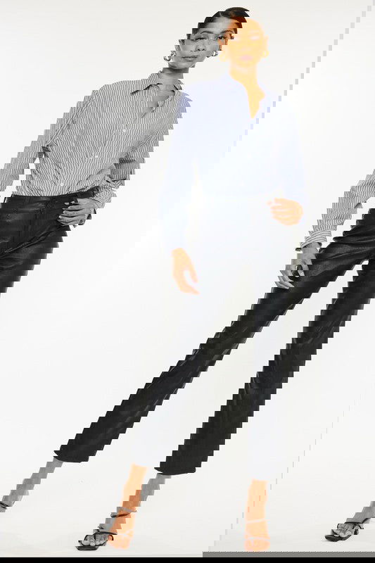 Kan Can Black High Rise Skinny Straight Jean -  - The Queens Hanger Boutique -