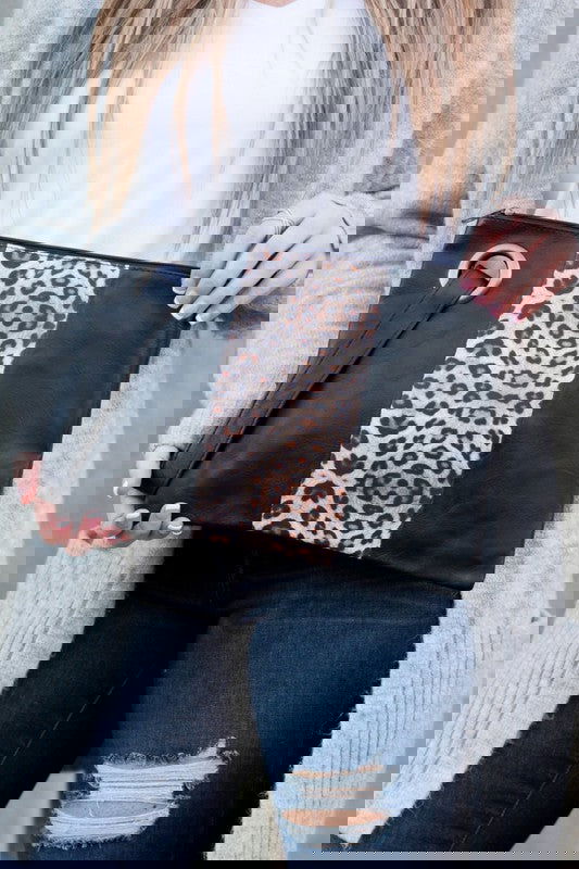 Leopard Dual Tone Clutch -  - The Queens Hanger Boutique -