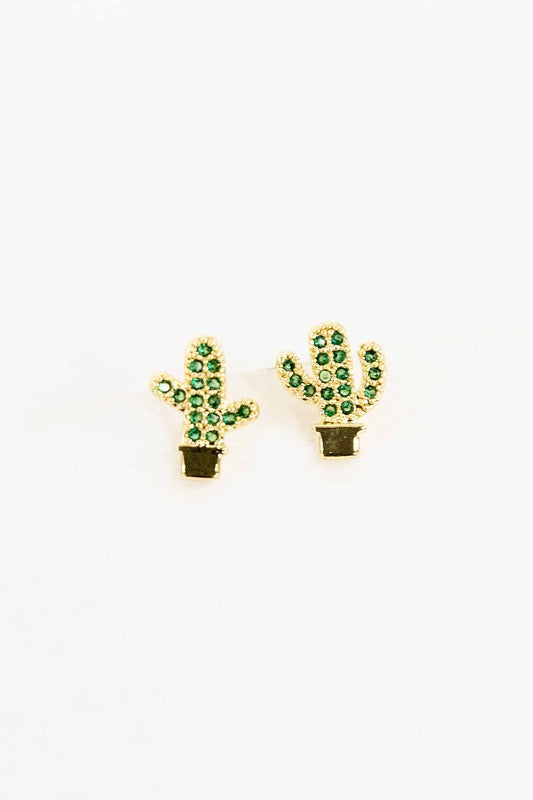 Mini Cactus Earrings -  - The Queens Hanger Boutique -
