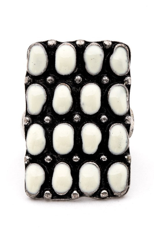 Mix Tone Vintage Inspired Western Stretch Ring - The Queens Hanger Boutique