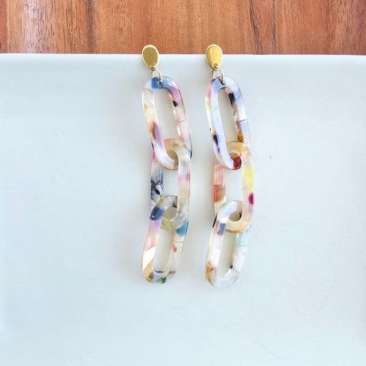 Multicolor Chain Link Earrings -  - The Queens Hanger Boutique -