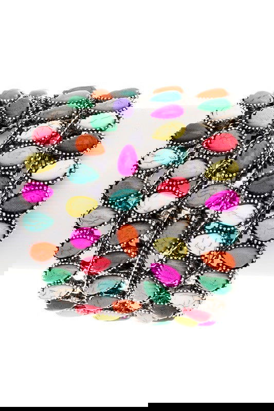 Oversized Stone Bangle - The Queens Hanger Boutique