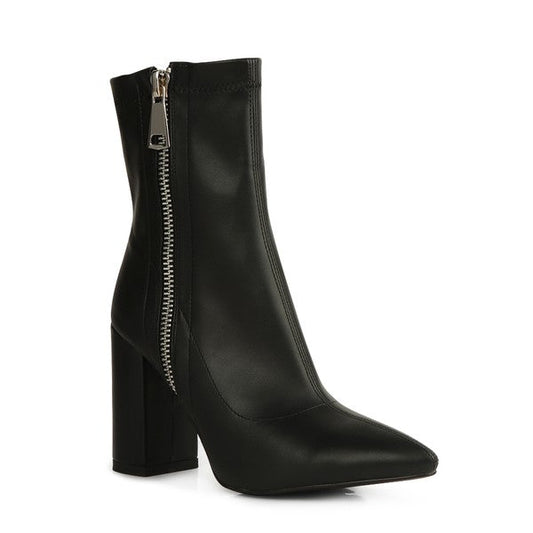 POINTED TOE HIGH ANKLE BOOTS -  - The Queens Hanger Boutique -