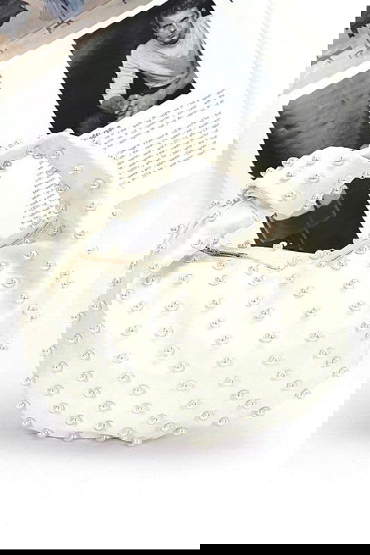 Pearl Studs Soft Clutch -  - The Queens Hanger Boutique -