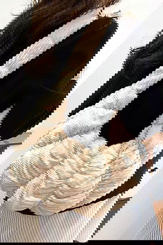 Quilted Puffer Oversize Hobo Bag -  - The Queens Hanger Boutique -