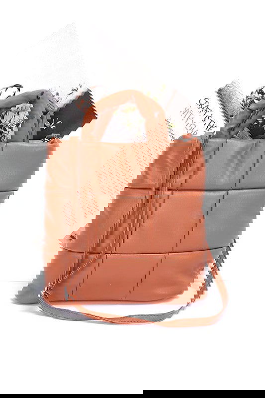 Quilted Soft Puffer Handle Swing Bag -  - The Queens Hanger Boutique -