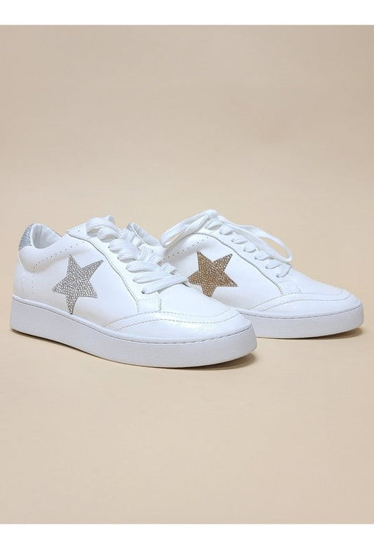 RHINESTONE STAR SNEAKERS - The Queens Hanger Boutique
