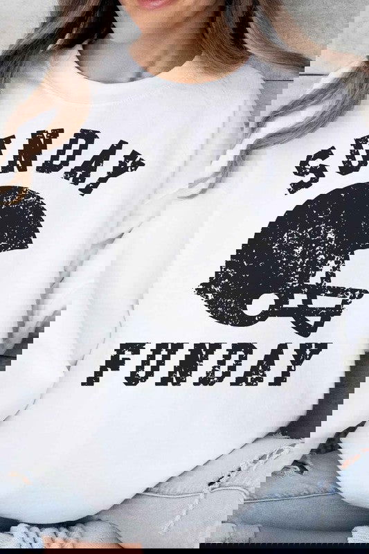 SUNDAY FUNDAY FOOTBALL OVERSIZED SWEATSHIRT -  - The Queens Hanger Boutique -