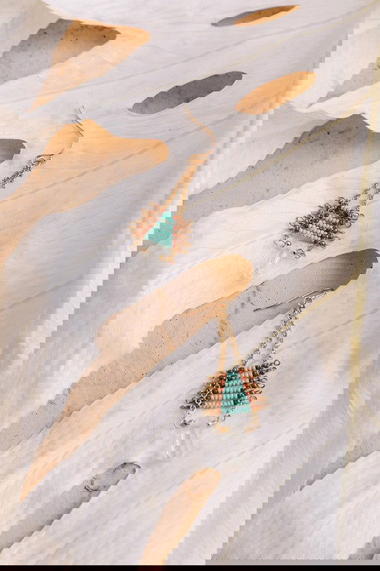 Seed Bead with Crystal Drop Earring -  - The Queens Hanger Boutique -