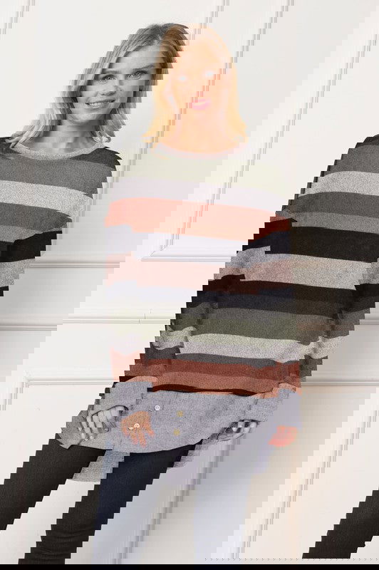 Striped Chambray Layered Tunic -  - The Queens Hanger Boutique -