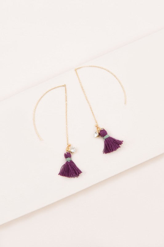 Tassel Threader Earrings -  - The Queens Hanger Boutique -
